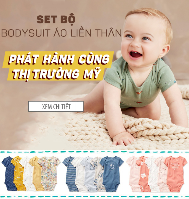 bodysuit sơ sinh, quần áo trẻ em, carters