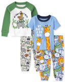 Set 4 đồ ngủ mặc nhà xanh hươu cao cổ cotton phôm ôm