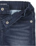 Quần short jean xanh đậm wash nhẹ - Hình ảnh 3